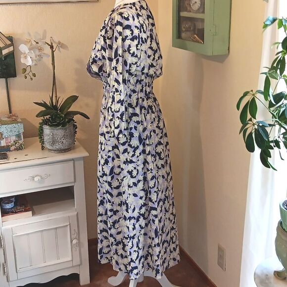 ON-34TH Cotton Floral Dress. Retro. Cotton Cool. Garden Party - Picture 6 of 13